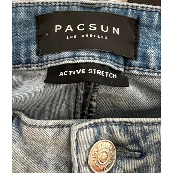 Pacsun Men’s Skinny Jeans Size 31x30 Light Blue Active Stretch Fit - Picture 3 of 8